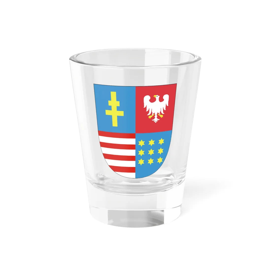POL województwo świętokrzyskie COA 1999 - 2013 (Poland) (Coat of Arms) Shot Glass 1.5oz 1.5oz - Go Mug Yourself
