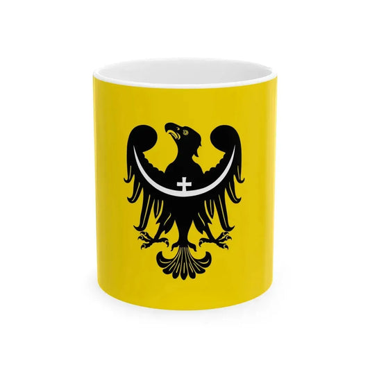 POL wojewodztwo dolnoslaskie flag 2008 - 2009 (Poland) White Coffee Mug 11oz - Go Mug Yourself
