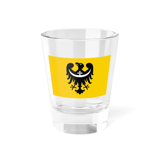 POL wojewodztwo dolnoslaskie flag (Poland) Shot Glass 1.5oz 1.5oz - Go Mug Yourself