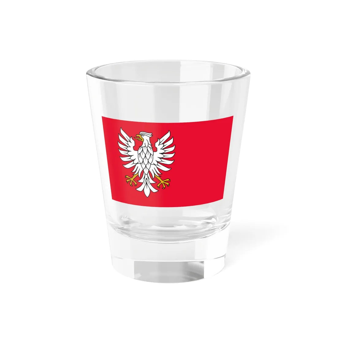 POL wojewodztwo mazowieckie flag (Poland) Shot Glass 1.5oz 1.5oz - Go Mug Yourself