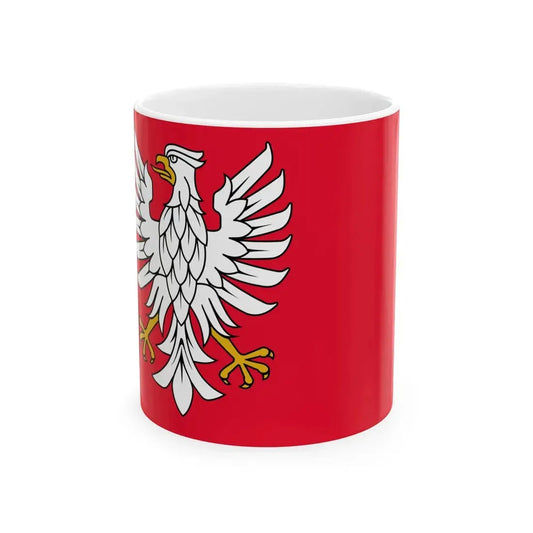 POL wojewodztwo mazowieckie flag (Poland) White Coffee Mug 11oz - Go Mug Yourself