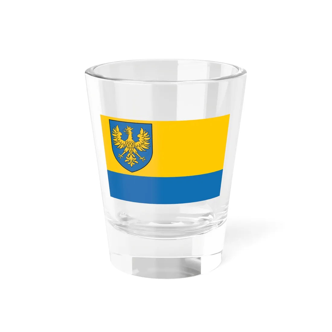 POL wojewodztwo opolskie flag formal (Poland) Shot Glass 1.5oz 1.5oz - Go Mug Yourself