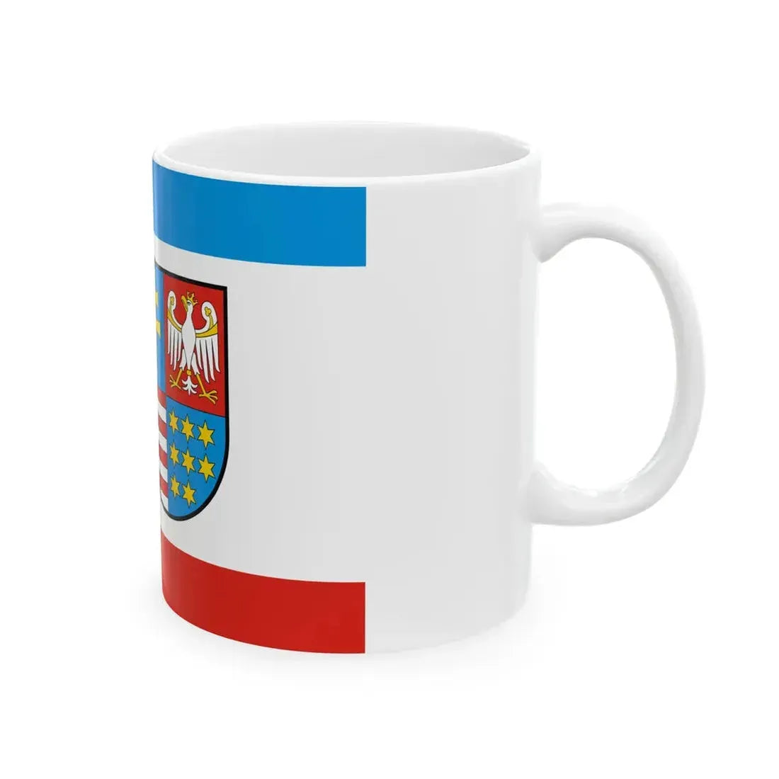 POL wojewodztwo swietokrzyskie flag (Poland) White Coffee Mug - Go Mug Yourself