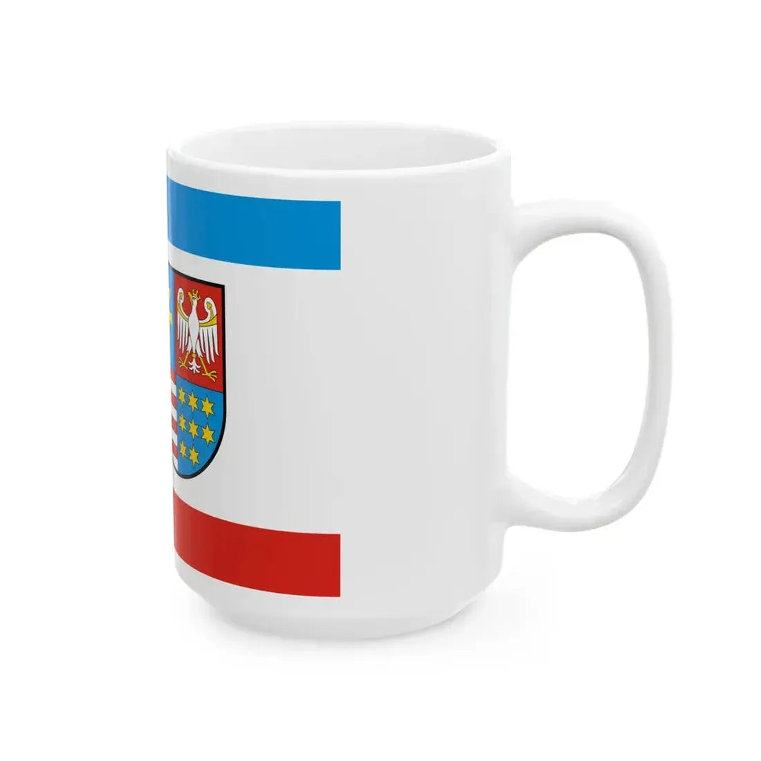 POL wojewodztwo swietokrzyskie flag (Poland) White Coffee Mug - Go Mug Yourself