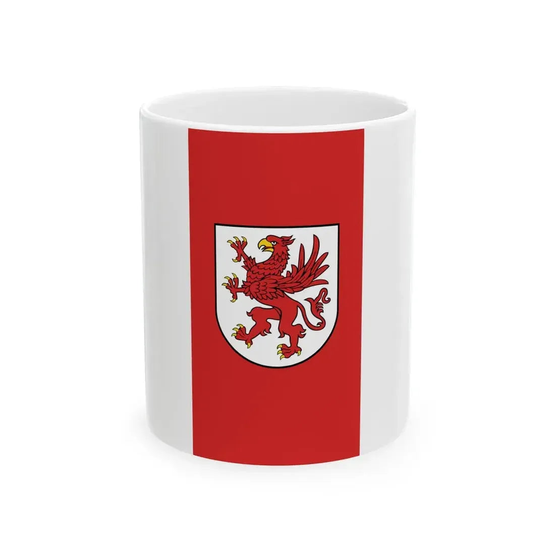 POL wojewodztwo zachodniopomorskie flag (Poland) White Coffee Mug 11oz - Go Mug Yourself