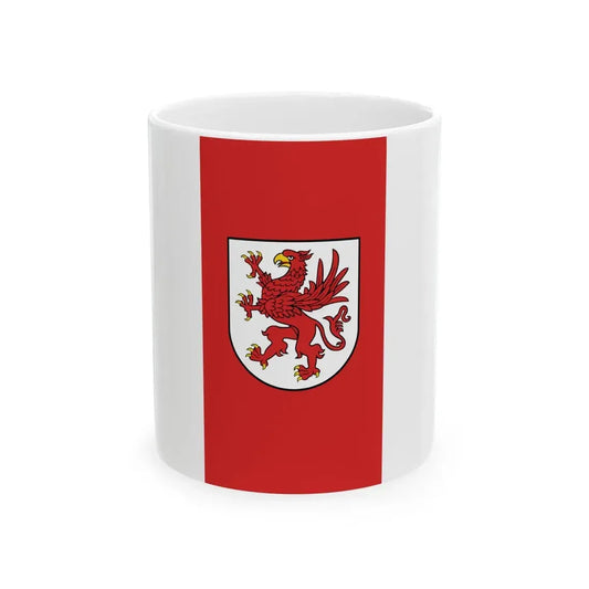 POL wojewodztwo zachodniopomorskie flag (Poland) White Coffee Mug 11oz - Go Mug Yourself