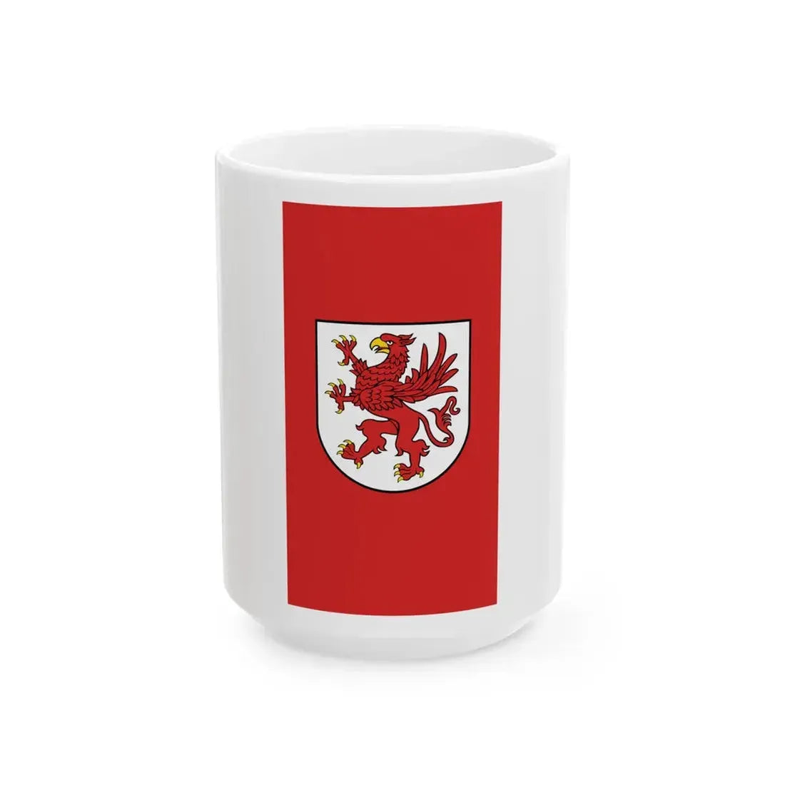 POL wojewodztwo zachodniopomorskie flag (Poland) White Coffee Mug 15oz - Go Mug Yourself