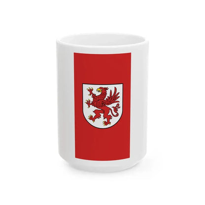 POL wojewodztwo zachodniopomorskie flag (Poland) White Coffee Mug 15oz - Go Mug Yourself