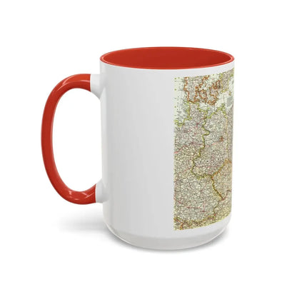 Poland and Czechoslovakia (1958) (Map) Accent Coffee Mug - Go Mug Yourself