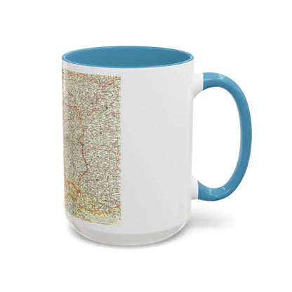 Poland and Czechoslovakia (1958) (Map) Accent Coffee Mug - Go Mug Yourself