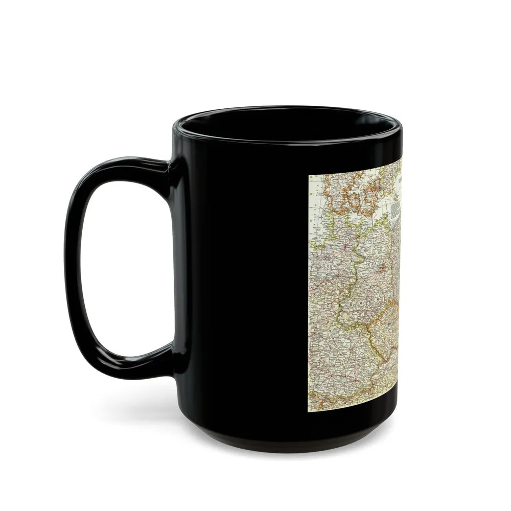 Poland and Czechoslovakia (1958) (Map) Black Coffee Mug-Go Mug Yourself