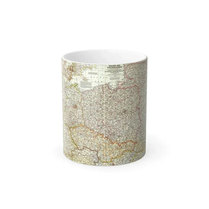 Poland and Czechoslovakia (1958) (Map) Color Changing Mug 11oz Default Title 11oz - Go Mug Yourself
