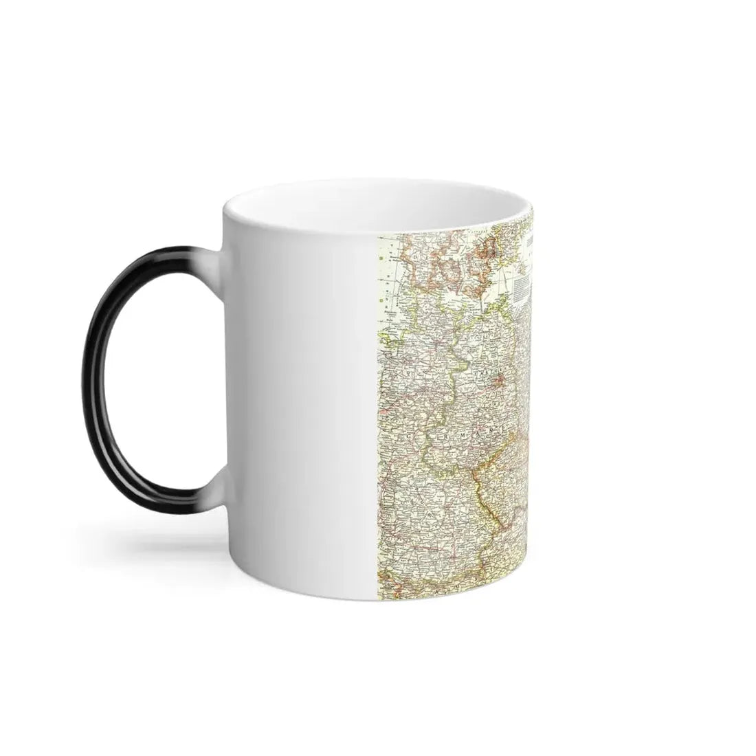 Poland and Czechoslovakia (1958) (Map) Color Changing Mug 11oz - Go Mug Yourself