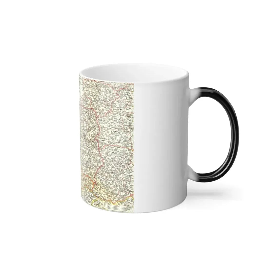 Poland and Czechoslovakia (1958) (Map) Color Changing Mug 11oz - Go Mug Yourself