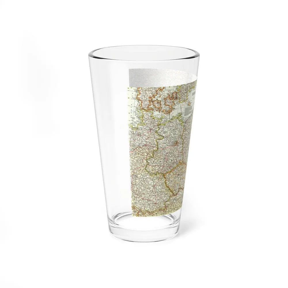 Poland and Czechoslovakia (1958) (Map) Pint Glass 16oz-Go Mug Yourself