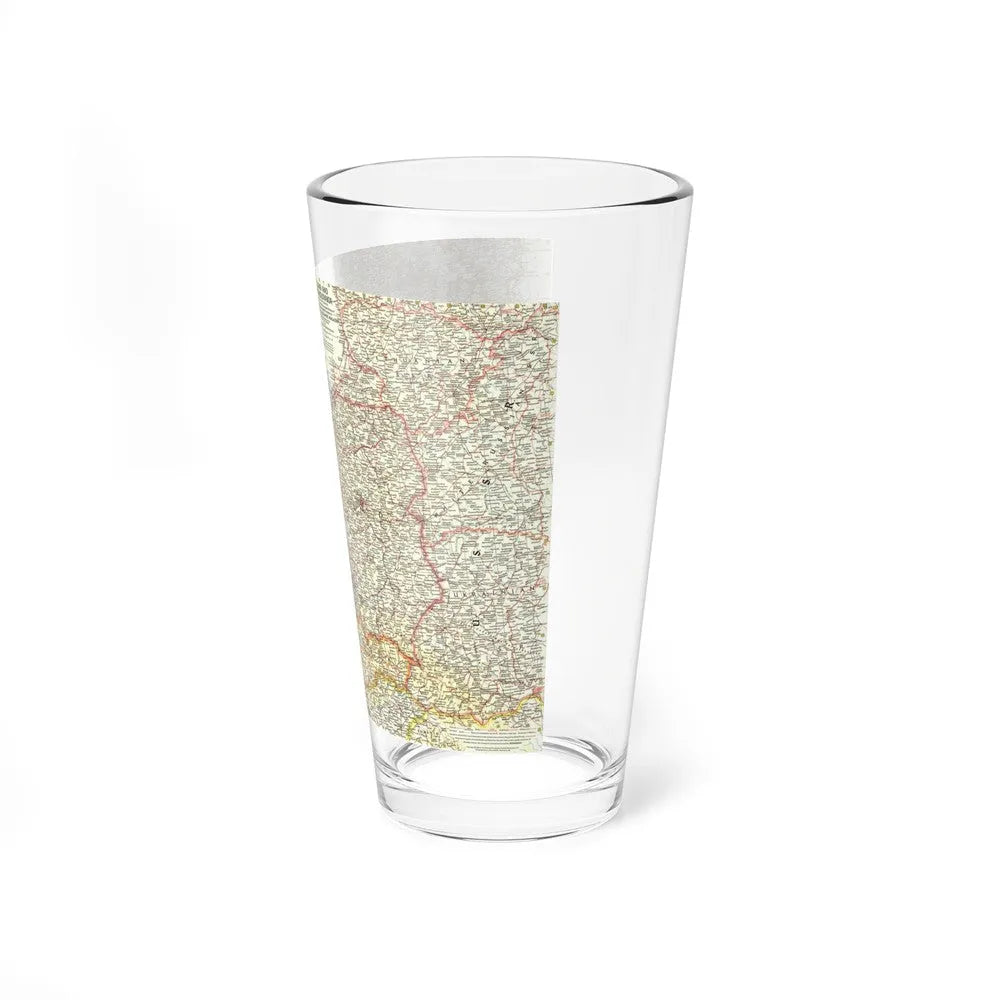 Poland and Czechoslovakia (1958) (Map) Pint Glass 16oz-Go Mug Yourself