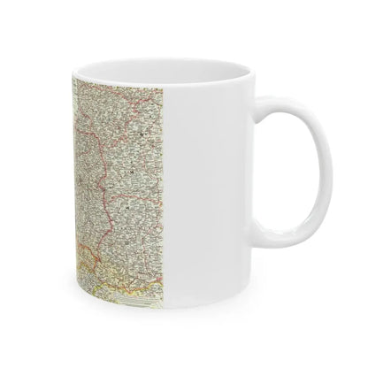 Poland and Czechoslovakia (1958) (Map) White Coffee Mug - Go Mug Yourself