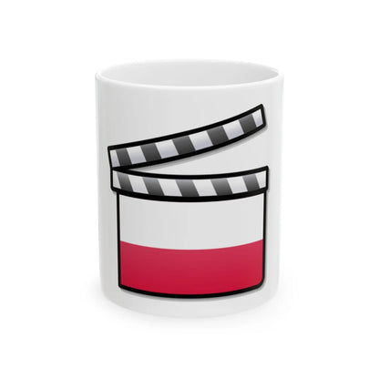 Poland film clapperboard (Poland) White Coffee Mug 11oz - Go Mug Yourself