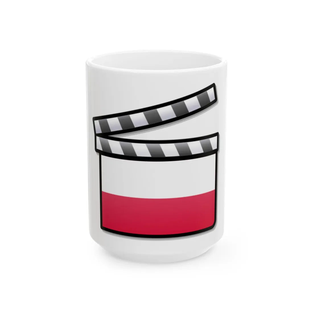 Poland film clapperboard (Poland) White Coffee Mug 15oz - Go Mug Yourself