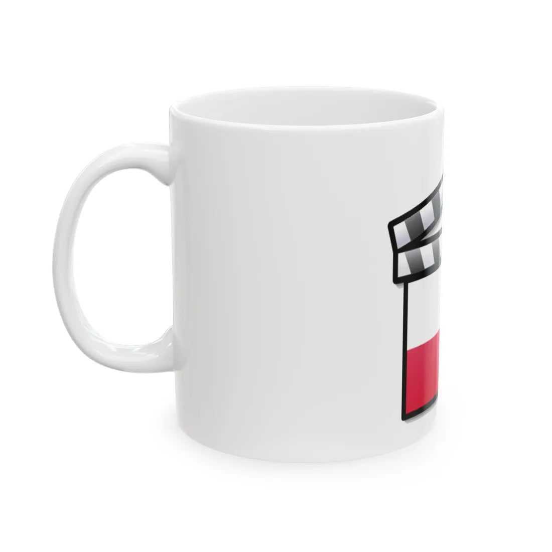 Poland film clapperboard (Poland) White Coffee Mug - Go Mug Yourself