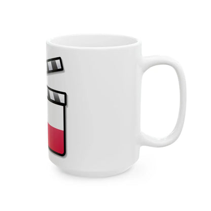 Poland film clapperboard (Poland) White Coffee Mug - Go Mug Yourself