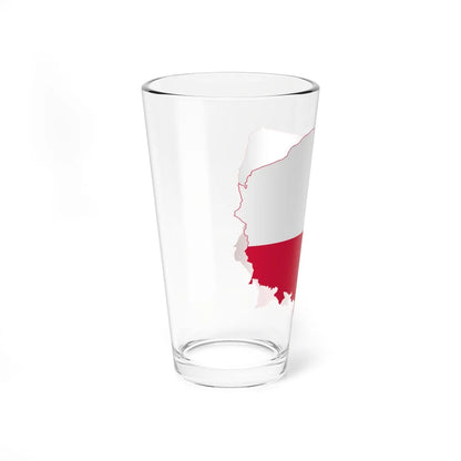 Poland map flag (Poland) Pint Glass 16oz - Go Mug Yourself