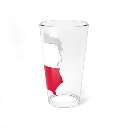 Poland map flag (Poland) Pint Glass 16oz - Go Mug Yourself