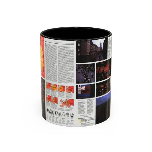 Poland - The Face and Faith 1 (1982) (Map) Accent Coffee Mug 11oz Black - Go Mug Yourself