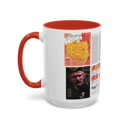Poland - The Face and Faith 1 (1982) (Map) Accent Coffee Mug - Go Mug Yourself