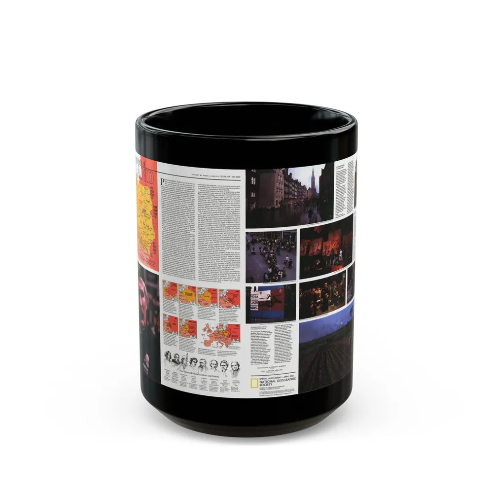 Poland - The Face and Faith 1 (1982) (Map) Black Coffee Mug-15oz-Go Mug Yourself