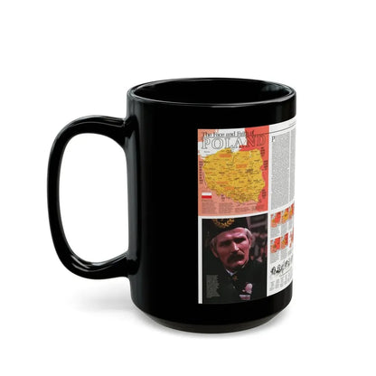 Poland - The Face and Faith 1 (1982) (Map) Black Coffee Mug - Go Mug Yourself