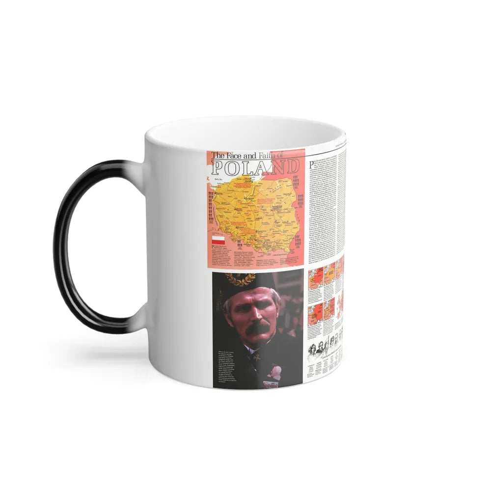 Poland - The Face and Faith 1 (1982) (Map) Color Changing Mug 11oz-Go Mug Yourself