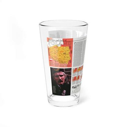 Poland - The Face and Faith 1 (1982) (Map) Pint Glass 16oz-Go Mug Yourself