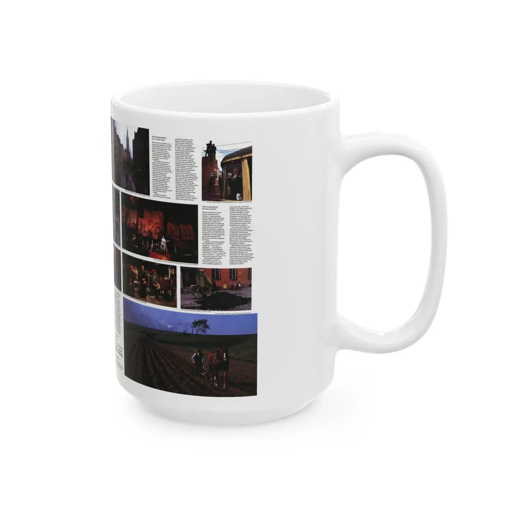 Poland - The Face and Faith 1 (1982) (Map) White Coffee Mug-Go Mug Yourself