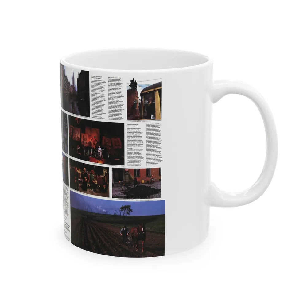 Poland - The Face and Faith 1 (1982) (Map) White Coffee Mug-Go Mug Yourself