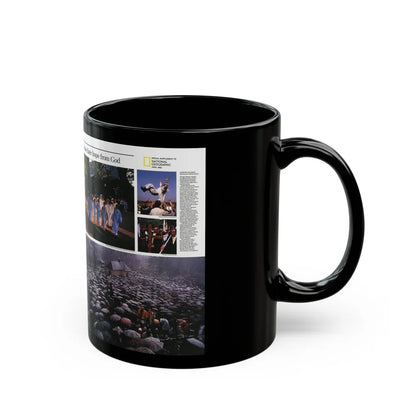 Poland - The Face and Faith 2 (1982) (Map) Black Coffee Mug-Go Mug Yourself