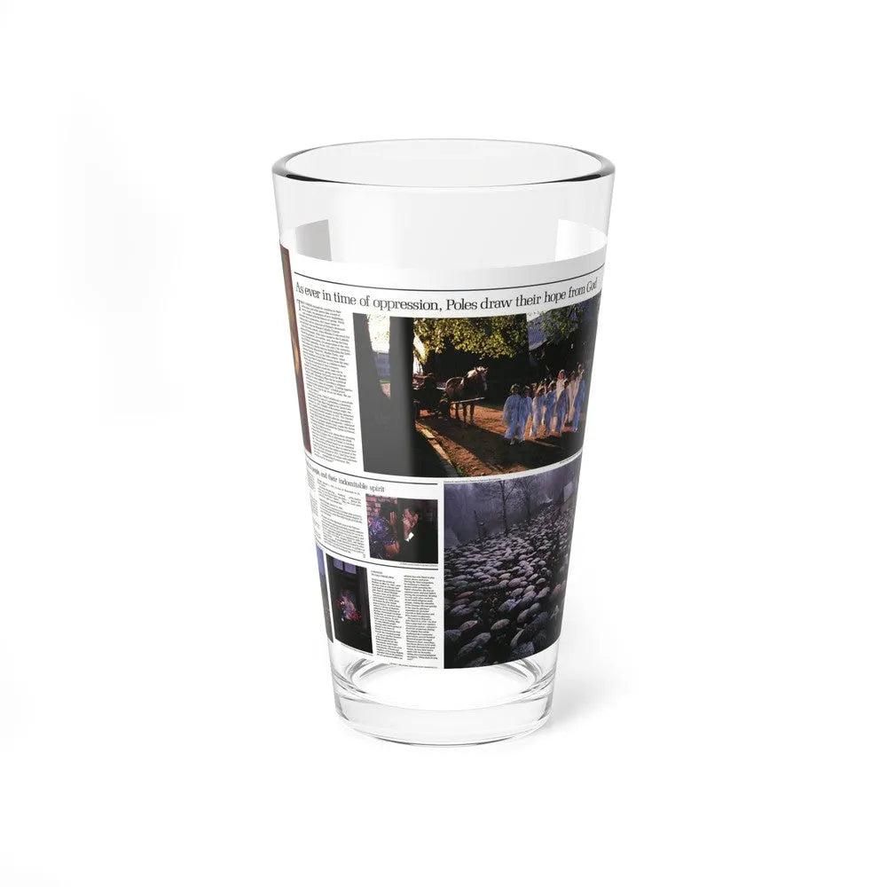 Poland - The Face and Faith 2 (1982) (Map) Pint Glass 16oz-16oz-Go Mug Yourself