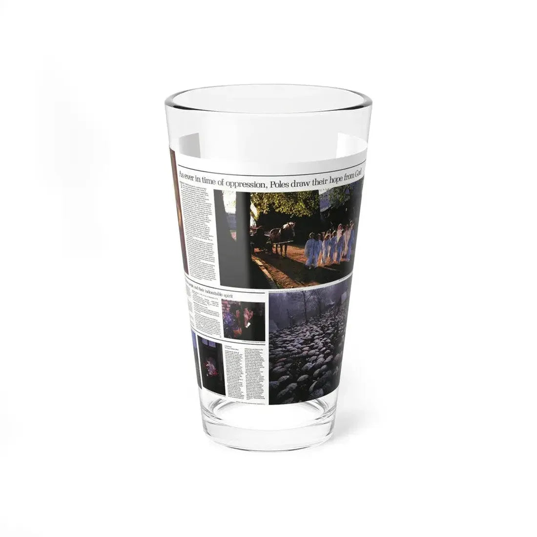Poland - The Face and Faith 2 (1982) (Map) Pint Glass 16oz - Go Mug Yourself