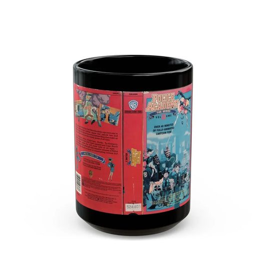 POLICE ACADEMY THE ANIMATED SERIES VOLUME 2 (VHS COVER) - Black Coffee Mug-15oz-Go Mug Yourself