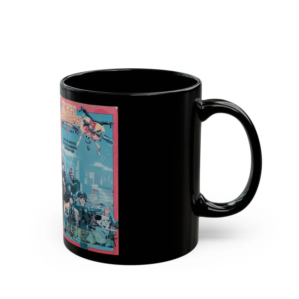 POLICE ACADEMY THE ANIMATED SERIES VOLUME 2 (VHS COVER) - Black Coffee Mug-Go Mug Yourself