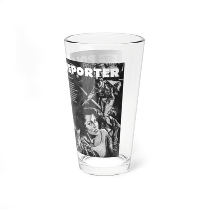 Police Reporter, Expose Detective, January 1959 (Magazine Illustration) Pint Glass 16oz-Go Mug Yourself