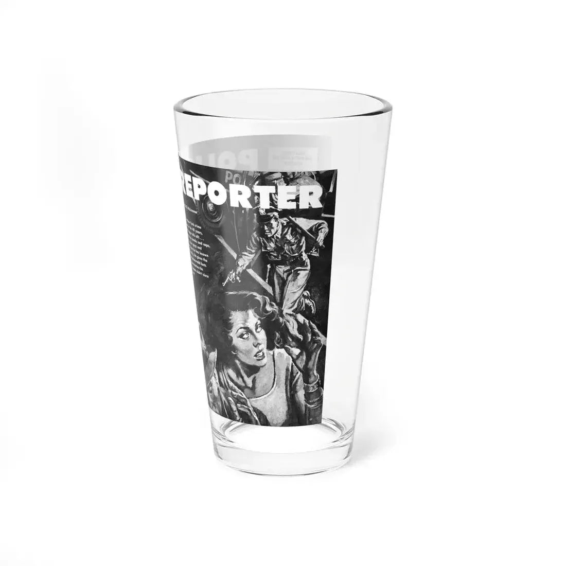 Police Reporter, Expose Detective, January 1959 (Magazine Illustration) Pint Glass 16oz - Go Mug Yourself