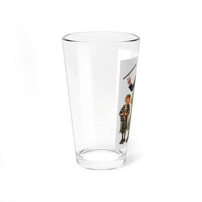 Policeman and Boy with Slingshot, The Saturday Evening Post cover, March 15, 1930 (Magazine Illustration) Pint Glass 16oz - Go Mug Yourself