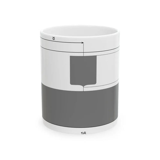 Polish flag with coat of arms construction sheet (Poland) White Coffee Mug 11oz - Go Mug Yourself