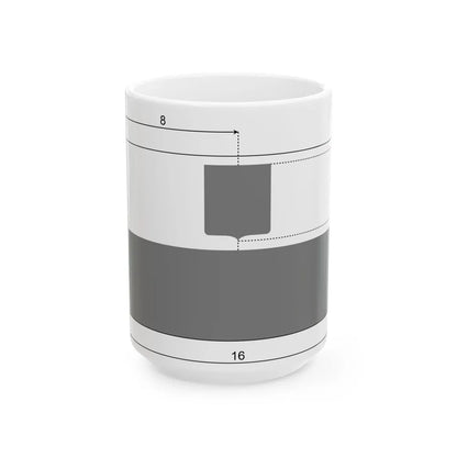 Polish flag with coat of arms construction sheet (Poland) White Coffee Mug 15oz - Go Mug Yourself