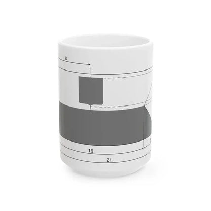 Polish naval ensign construction sheet (Poland) White Coffee Mug 15oz - Go Mug Yourself