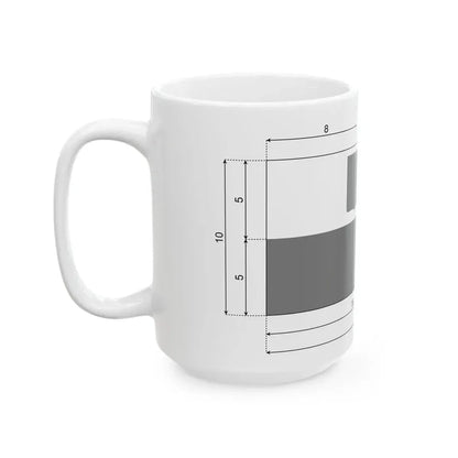 Polish naval ensign construction sheet (Poland) White Coffee Mug - Go Mug Yourself