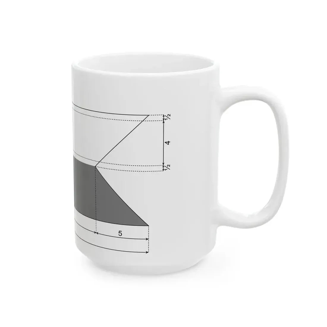 Polish naval ensign construction sheet (Poland) White Coffee Mug - Go Mug Yourself