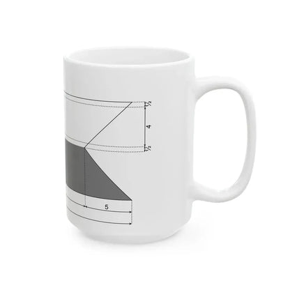 Polish naval ensign construction sheet (Poland) White Coffee Mug - Go Mug Yourself