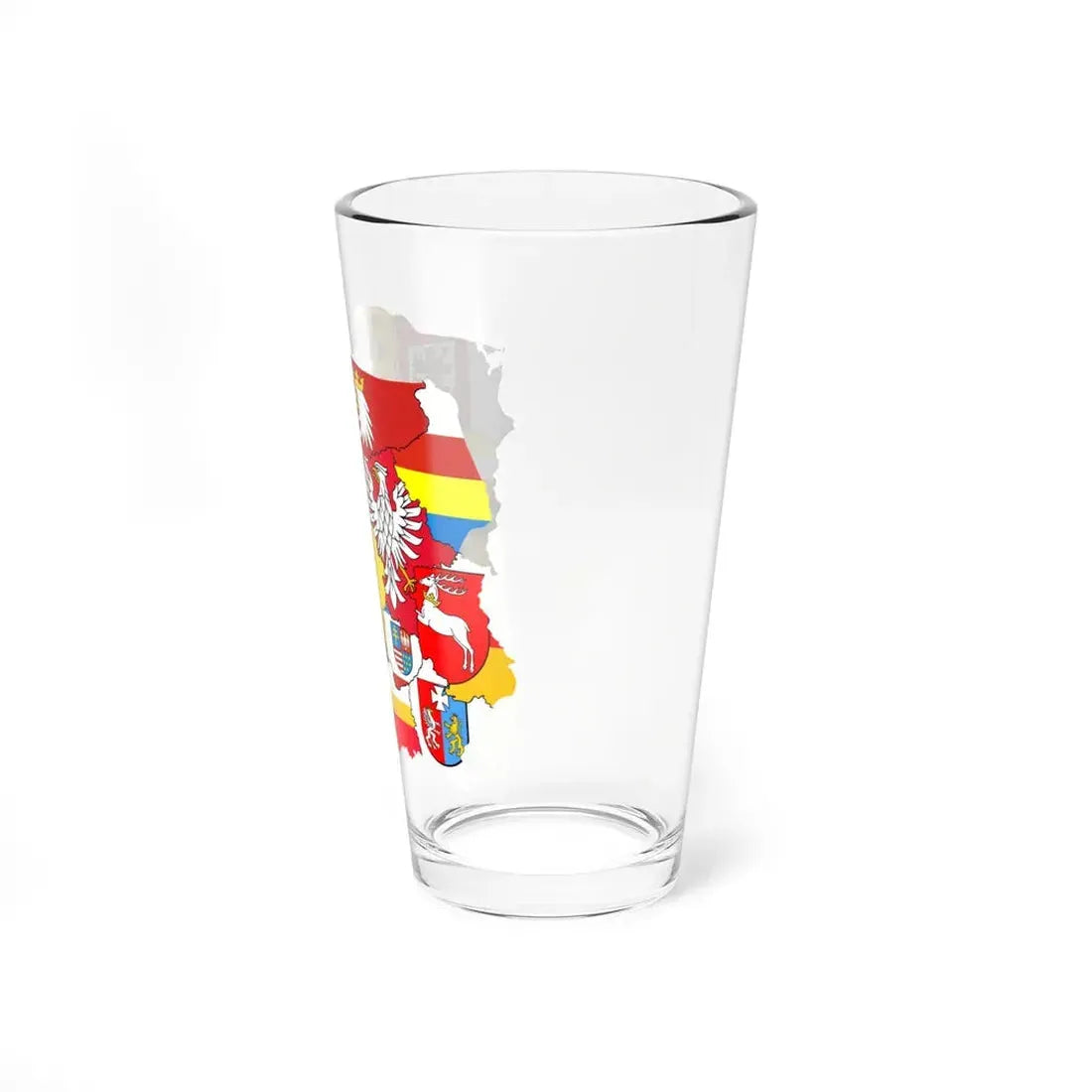 Polish Voivodeships flagmap (Poland) Pint Glass 16oz - Go Mug Yourself